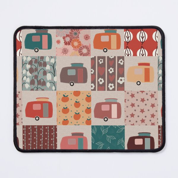 Item preview, Colourful Patchwork of Vintage Caravans designed and sold by NattyDesigns.