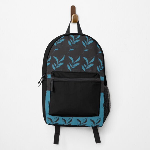 Item preview, black and blue leaf, black and blue background . designed and sold by bayanabufadda.