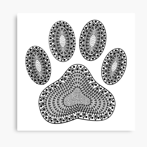 "Abstract Ink Dog Paw Print" Canvas Print for Sale by Almdrs Redbubble