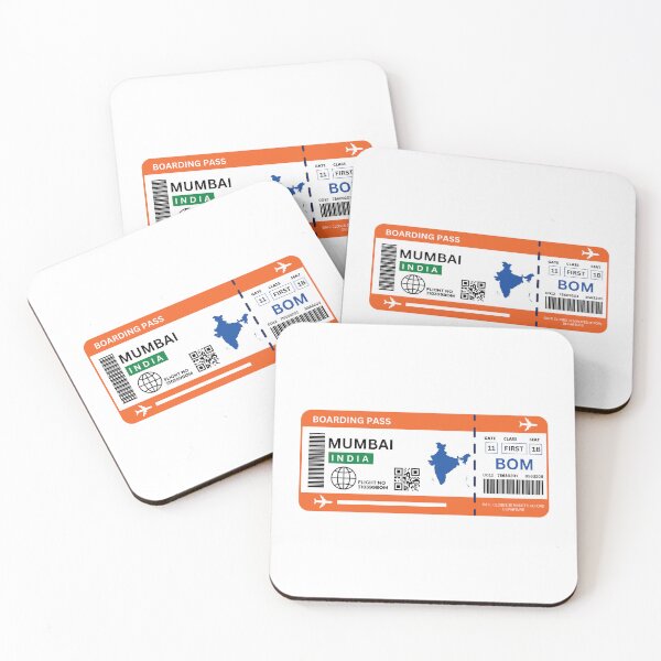 Item preview, Mumbai Flight Ticket Boarding Pass Travel designed and sold by Supra Designs.