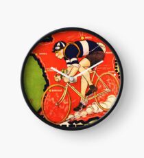 Vintage French bicycle race advert Clock
