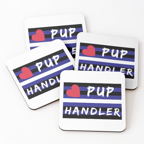 Item preview, WOOFZ® Leather Pride Flag Pup Handler designed and sold by woofz.