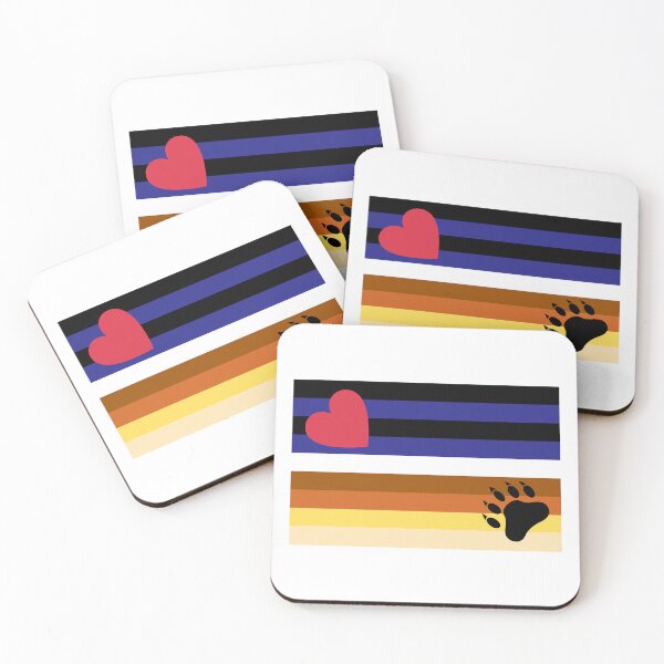 Item preview, WOOFZ® Leather and Bear Pride Flag United designed and sold by woofz.