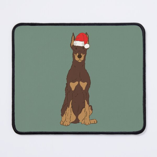 Item preview, Red and Rust Doberman Pinscher Christmas Santa Dog Holiday designed and sold by thepawster.