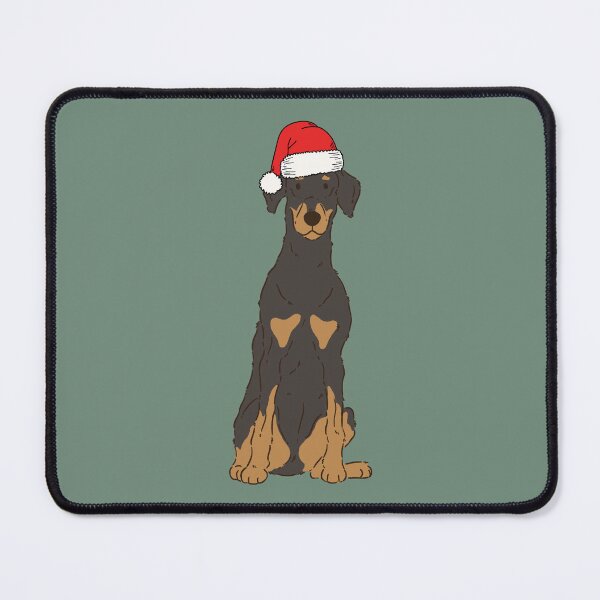 Item preview, Floppy Ears Doberman Pinscher Christmas Santa Dog Holiday designed and sold by thepawster.