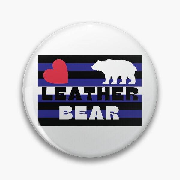 Item preview, WOOFZ® Leather Pride Bear Silhouette with Leather Bear designed and sold by woofz.