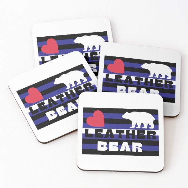 Item preview, WOOFZ® Leather Pride Bear Silhouette with Leather Bear designed and sold by woofz.