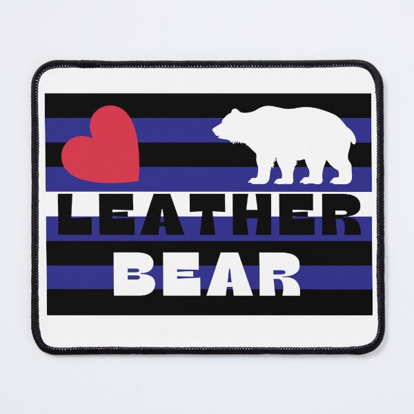 Item preview, WOOFZ® Leather Pride Bear Silhouette with Leather Bear designed and sold by woofz.