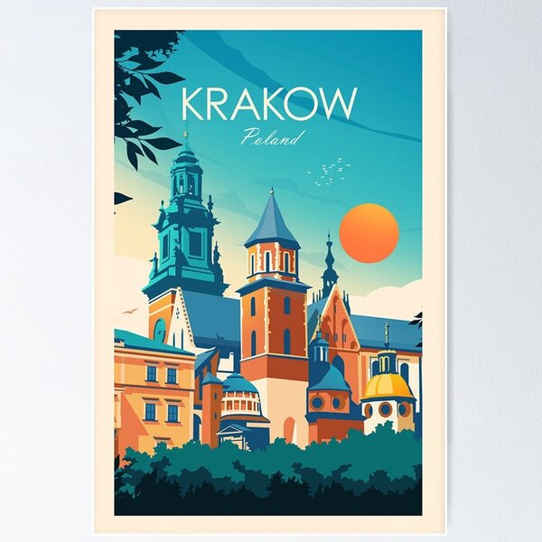 Artikel-Vorschau von Krakau-Reise-Plakat, designt und verkauft von hamparts.