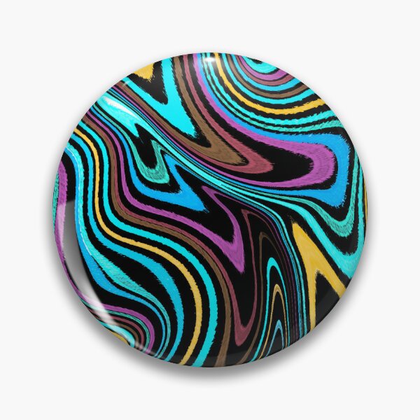 Item preview, Modern Liquid Swirl Abstract Pattern Square Vibrant Neon Tones, Black, Blue Tones, Orange, Pink, Blue and Pink, Multicolor Design designed and sold by theprintedclub.