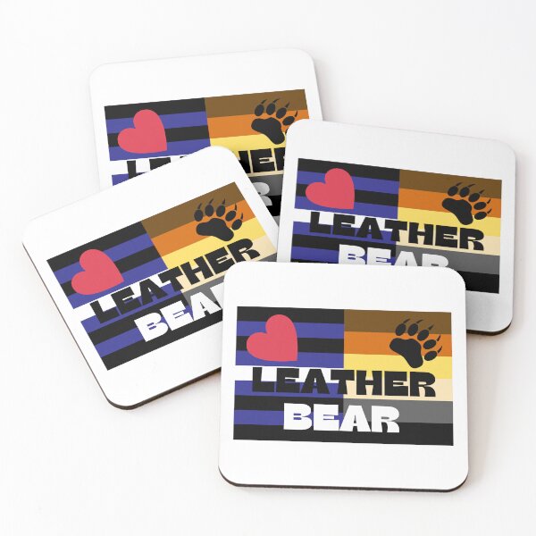 Item preview, WOOFZ® Leather Bear Pride Flag with Leather Bear designed and sold by woofz.