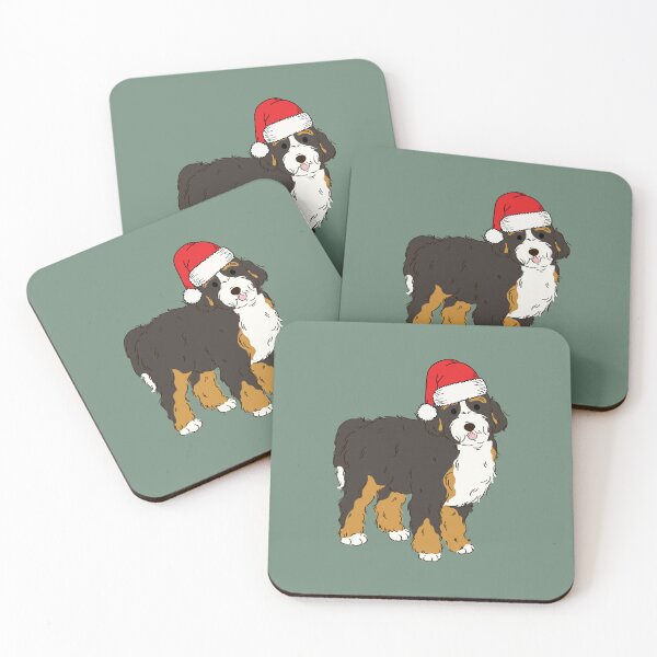 Item preview, Bernedoodle Christmas Santa Doodle Dog Holiday designed and sold by thepawster.