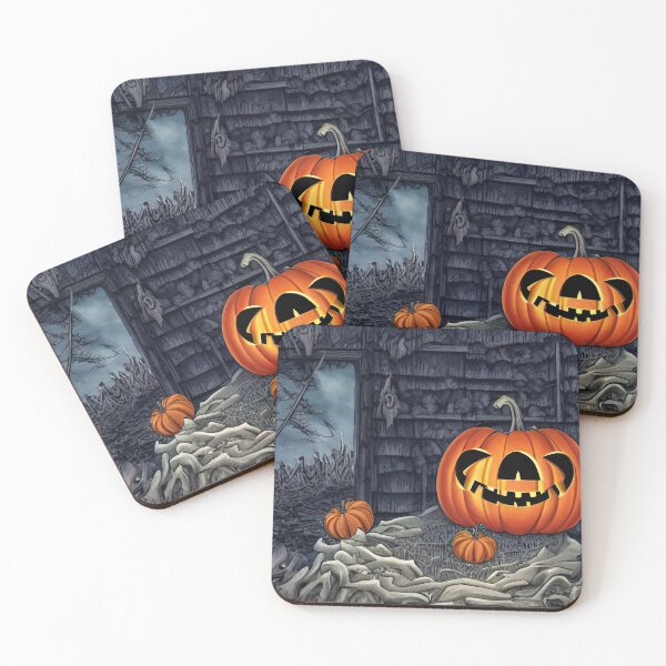 Item preview, Halloween pumpkin in a hunted house designed and sold by roudyninja.