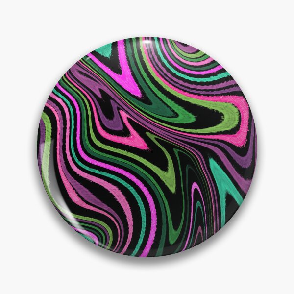 Item preview, Modern Liquid Swirl Abstract Pattern Square Vibrant Neon Tones, Black, Green, Blue and Hot Pink, Multicolor Design designed and sold by theprintedclub.
