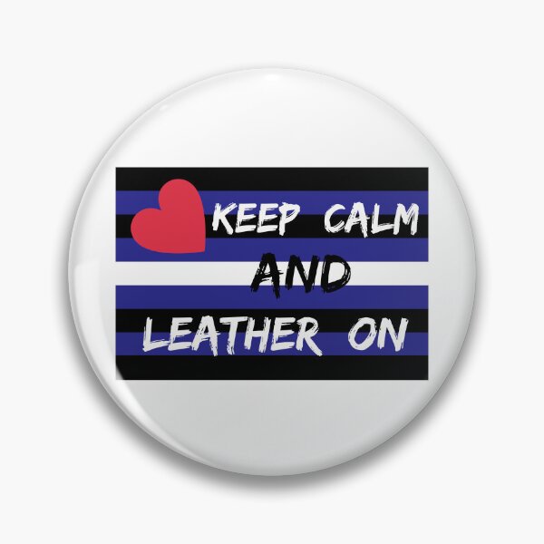 Item preview, WOOFZ® Leather Pride Flag Keep Calm Leather On designed and sold by woofz.