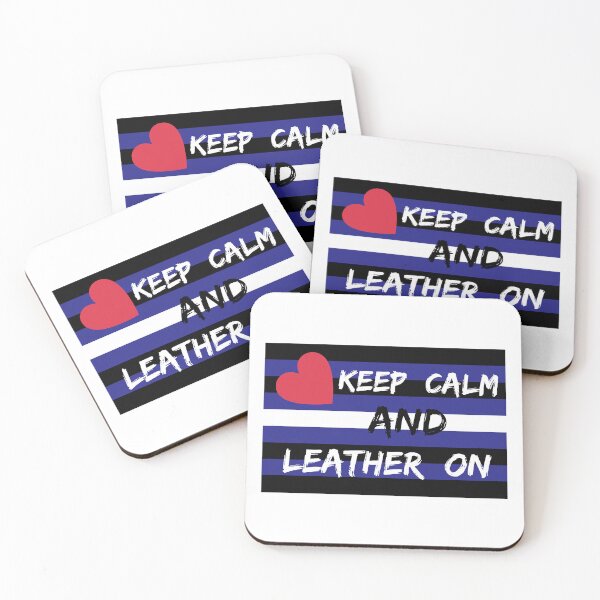 Item preview, WOOFZ® Leather Pride Flag Keep Calm Leather On designed and sold by woofz.