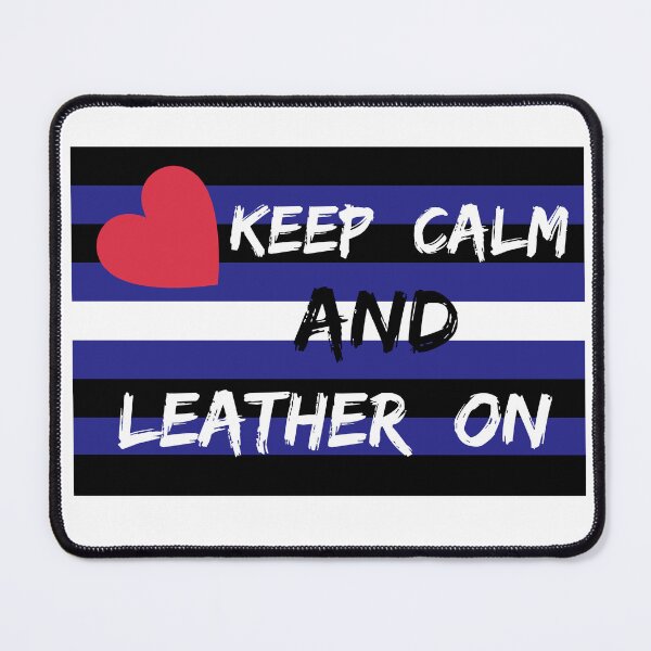Item preview, WOOFZ® Leather Pride Flag Keep Calm Leather On designed and sold by woofz.