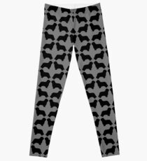 Bearded Collie Silhouette(s) Leggings