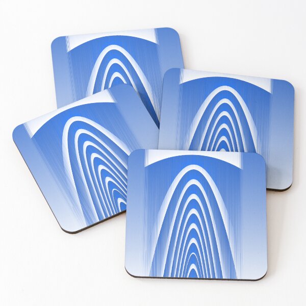 Item preview, melting wax arched hoop design contrasting blue and white designed and sold by mister-john.