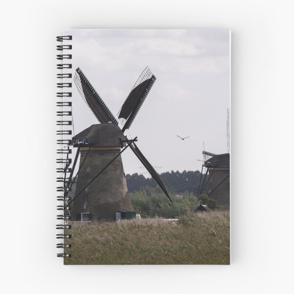 Item preview, Wonderful landscapes in the Netherlands. Historic dutch windmills in Kinderdijk in a cloudy autumn day. Unesco site. Natural view from distance. designed and sold by Maurizio Fabbroni.
