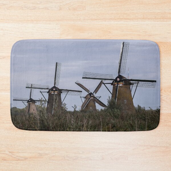 Item preview, Wonderful landscapes in the Netherlands. Historic dutch windmills in Kinderdijk in a cloudy autumn day. Unesco site. Natural view from distance. designed and sold by Maurizio Fabbroni.