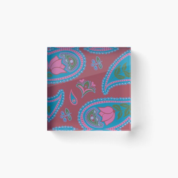 Item preview, Rose Red Paisley  Boho floral. designed and sold by LaBellCreative.