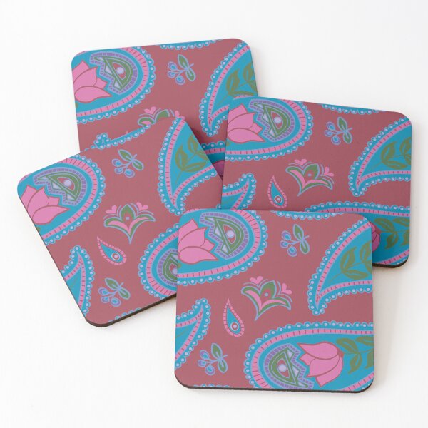 Item preview, Rose Red Paisley  Boho floral. designed and sold by LaBellCreative.