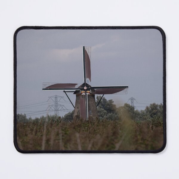 Item preview, Wonderful landscapes in the Netherlands. Historic dutch windmills in Kinderdijk in a cloudy autumn day. Unesco site. Natural view from distance. designed and sold by Maurizio Fabbroni.