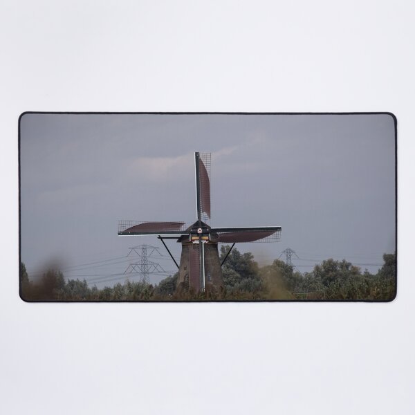 Item preview, Wonderful landscapes in the Netherlands. Historic dutch windmills in Kinderdijk in a cloudy autumn day. Unesco site. Natural view from distance. designed and sold by Maurizio Fabbroni.