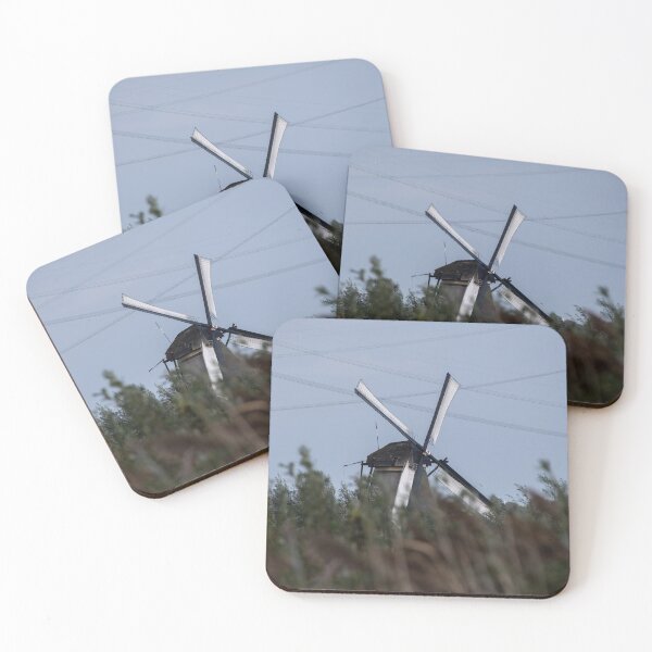 Item preview, Wonderful landscapes in the Netherlands. Historic dutch windmills in Kinderdijk in a cloudy autumn day. Unesco site. Natural view from distance. designed and sold by Maurizio Fabbroni.
