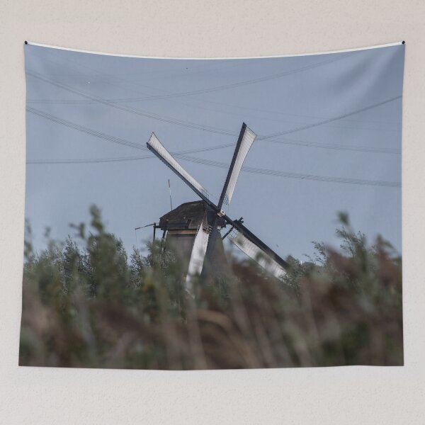Item preview, Wonderful landscapes in the Netherlands. Historic dutch windmills in Kinderdijk in a cloudy autumn day. Unesco site. Natural view from distance. designed and sold by Maurizio Fabbroni.