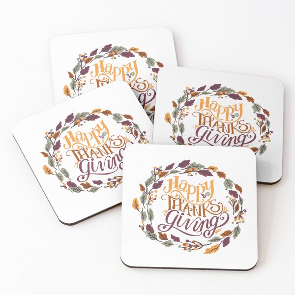Item preview, happy thanksgiving with leaf wreath designed and sold by JAG2B.