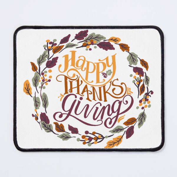 Item preview, happy thanksgiving with leaf wreath designed and sold by JAG2B.