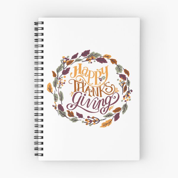 Item preview, happy thanksgiving with leaf wreath designed and sold by JAG2B.