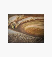 Callisto passing before Jupiter, space exploration, astronomy Art Board