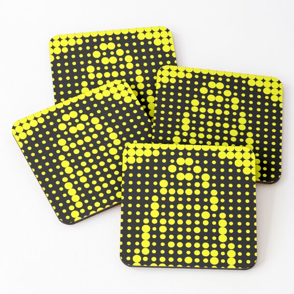 Item preview, vivid yellow halftone dot and dot patterned design  designed and sold by mister-john.