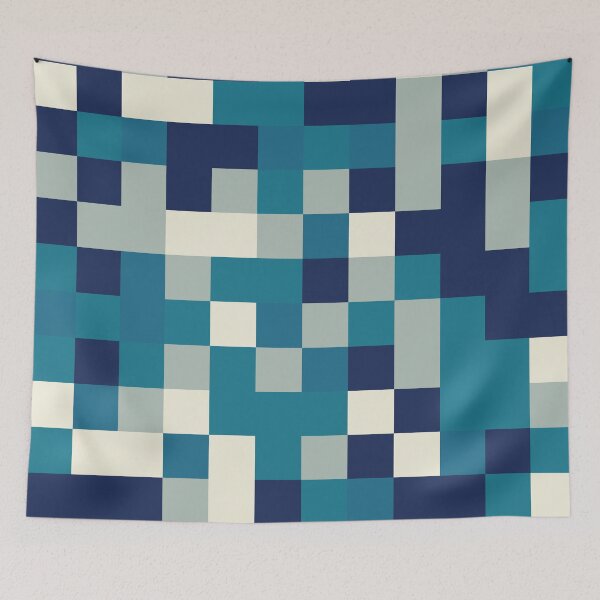 Item preview, Pixley-Blue Scene by Bossy Cat Home designed and sold by BossyCatHome.