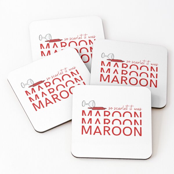 Item preview, So scarlet it was maroon / Maroon Red and white designed and sold by BloompodDesigns.