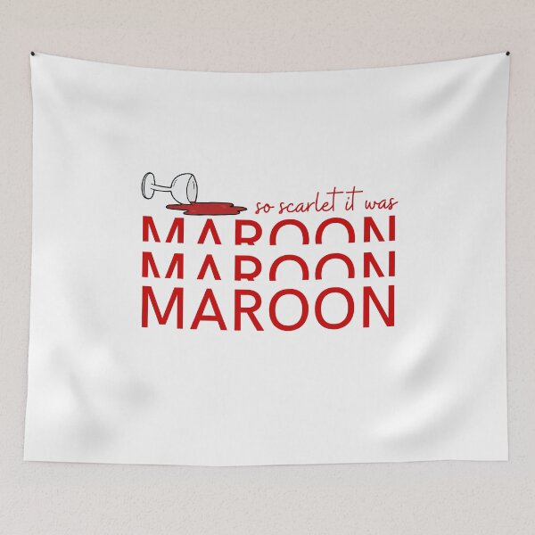 Item preview, So scarlet it was maroon / Maroon Red and white designed and sold by BloompodDesigns.