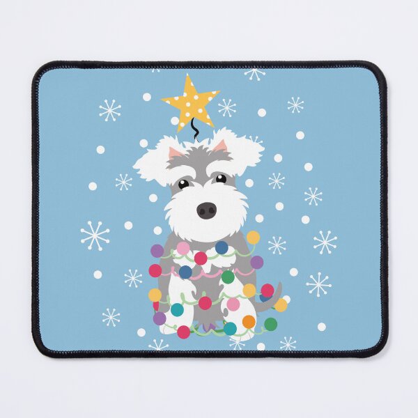 Item preview, Salt and Pepper Miniature Schnauzer Christmas Tree - 2nd edition designed and sold by Lulupainting.