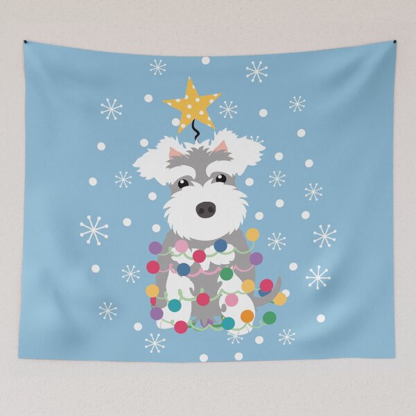 Item preview, Salt and Pepper Miniature Schnauzer Christmas Tree - 2nd edition designed and sold by Lulupainting.