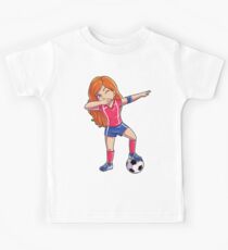 Dabbing Soccer Girl Dab Dance T shirt Funny Football Tee World Cup 2018 Kids Tee