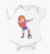 Dabbing Soccer Girl Dab Dance T shirt Funny Football Tee World Cup 2018 One Piece - Short Sleeve