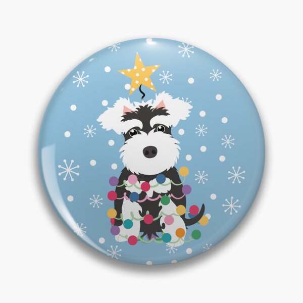Item preview, Black and White Miniature Schnauzer Christmas Tree  designed and sold by Lulupainting.