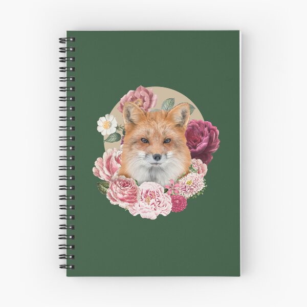 Item preview, fox with flowers designed and sold by DerSenat.