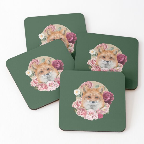 Item preview, fox with flowers designed and sold by DerSenat.
