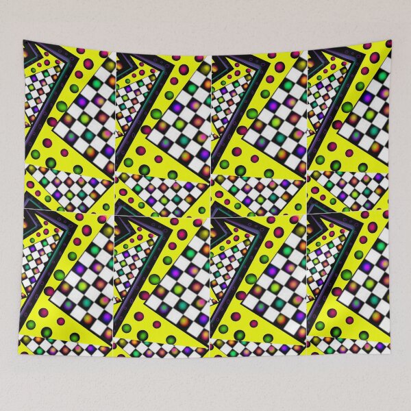 Item preview, Neon Disco Checkerboard Madness designed and sold by neonmoonwaves.
