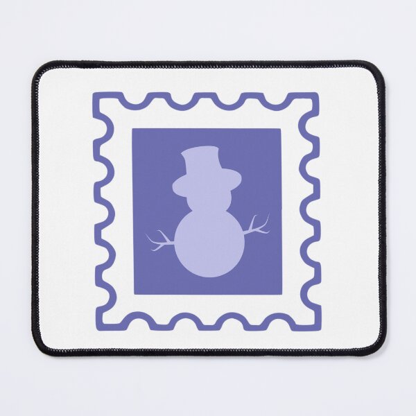 Item preview, Christmas Snowman Post Stamp designed and sold by TasimaDesign.