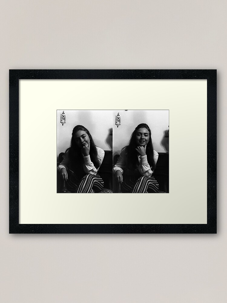 Alternate view of Young Hillary "70s Vintage" Framed Art Print