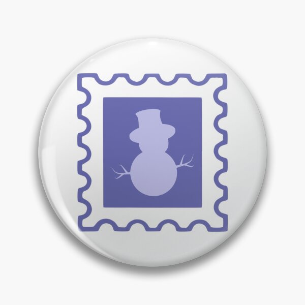 Item preview, Christmas Snowman Post Stamp designed and sold by TasimaDesign.